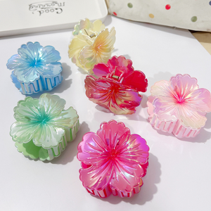 Yilibei New Wholesale <strong>Colorful</strong> Plumeria <strong>Flower</strong> <strong>Hair</strong> <strong>Claw</strong> Fashion Elegant <strong>Flower</strong> <strong>Hair</strong> <strong>Claws</strong> Top <strong>Hair</strong> Accessories for Women - Product Image 2