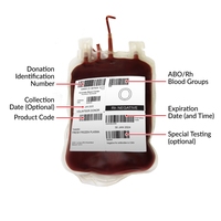 Customized White Matte PP Blood Bag Sticker Waterproof Packaging Label for Low Temperature Blood Storage