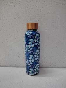 Meena Printed <b>Copper</b> Water Bottle Decorative Metal Drinkware <b>Copper</b> Finish <b>Gift</b> Use Metal Crafts - Product Image 4