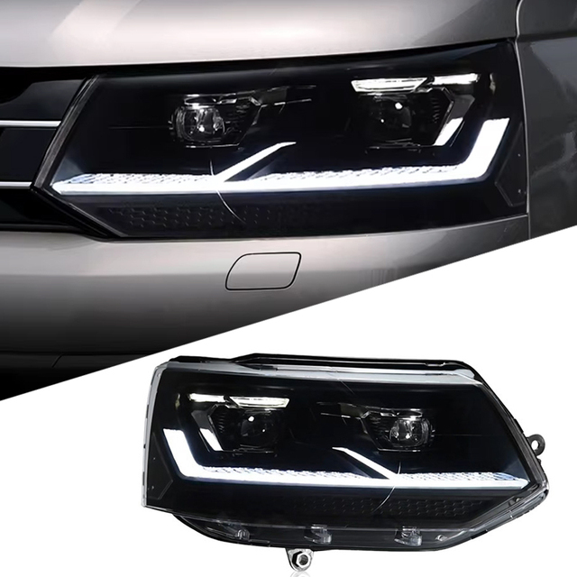Applicable Caravelle Headlight Assembly Multivan T5 Retrofitting LED Projector Headlights Dynamic Sequential Turn signal Daytime