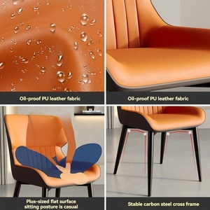 2025 Gedo Chất Lượng Cao PU Da Ghế tựa lưng Hiện Đại Bắc Âu Ergonomic Thiết Kế Thép Carbon Chân Cho Nhà Bàn Ăn - Product Image 5