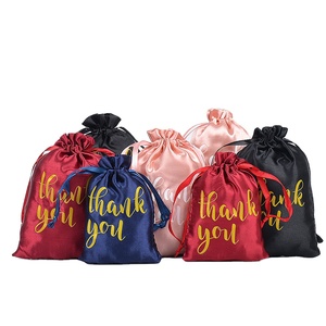 Bolsas de Satén Personalizadas al por Mayor con Logotipo Impreso en Serigrafía, Bolsitas de Joyería de Seda Pequeñas con Cordón, Bolsas de Regalo - Product Image 1