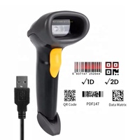 Escáner de Código de Barras Industrial Portátil, Robusto, con Cable USB, Escaneo Rápido, Detección Automática, CMOS 2D, Lector de Códigos QR, Certificación CE y FCC, para Bibliotecas, Almacenes y Control de Inventario