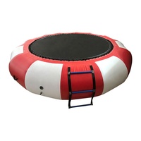 Trampoline gonflable de piscine, jeu de rebond gonflable, avec toboggan, personnalisé, pour l'eau