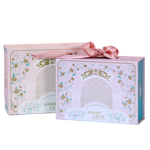 Custom Luxury Magnetic <b>red</b> Matt Lamination Paperboard Satin Insert Lined Gift <b>Box</b> Packaging with Satin Inside - Product Image 1