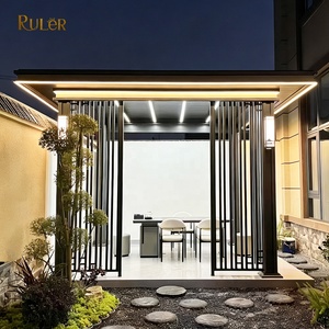 Pergola en aluminium personnalisée, imperméable, pour l'aménagement paysager, les bâtiments de jardin et les abris solaires extérieurs - Product Image 1