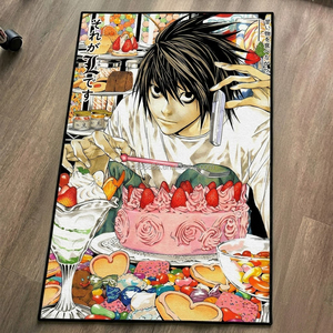 Tapis et moquette Death Note L Anime, lavables, doux, moelleux, découpés, épais, grand format, pour salon, en gros - Product Image 1