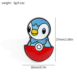 18 modèles de broches en métal POKE pour <span class=keywords><strong>jeu</strong></span> vidéo Anime Cartoon Pocket Monster Psyduck Gengar Épinglettes en émail - Product Image 2