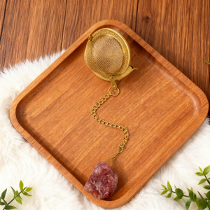 ตะแกรงกรองชาคริสตัลเกรดอาหารสำหรับขายส่ง คริสตัลบำบัดธรรมชาติ หินดิบ ที่กรองชา งานฝีมือสำหรับใช้ในครัวเรือน - Product Image 3