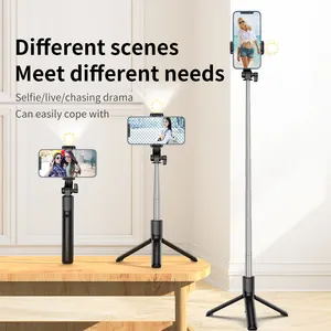 Fabrika en çok satan uzatma 1 metre Bluetooth uzaktan kumanda profesyonel seviye Bluetooth selfie kutup tripod