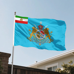 Императорский флаг Ирана 3x5 футов, королевский синий, стандартный, с изображением льва и солнца, для украшения в стиле персидского наследия - Product Image 6