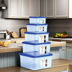 Shaped Single Color PP Plastic Containers <b>Lid</b> Eco-Friendly Luxury Design for Home Food <b>Storage</b> Multi-functional Kitchen Use - Product Image 5