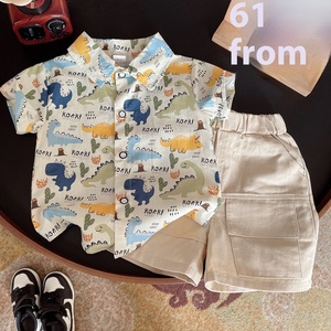 Boys' Ngắn Tay Áo Thiết Lập Trẻ Em Của Mùa Hè Trang Phục Cotton Áo Sơ Mi Quần Mát Đẹp Trai Bé Quần Áo Trẻ Mới Biết Đi Phù Hợp Với Cho Trẻ Em Chàng Trai - Product Image 6