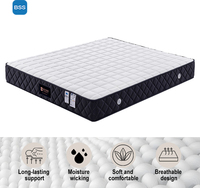 Matelas d'hôtel King Queen Size à ressort Matelas hybride orthopédique en mousse à mémoire de forme à rouleau simple et double avec prix d'usine