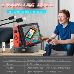 แท่นชาร์จ Nintendo Switch สำหรับจอยคอน โปร คอนโทรลเลอร์ และพอร์ต Type C ของคอนโซล - Product Image 4