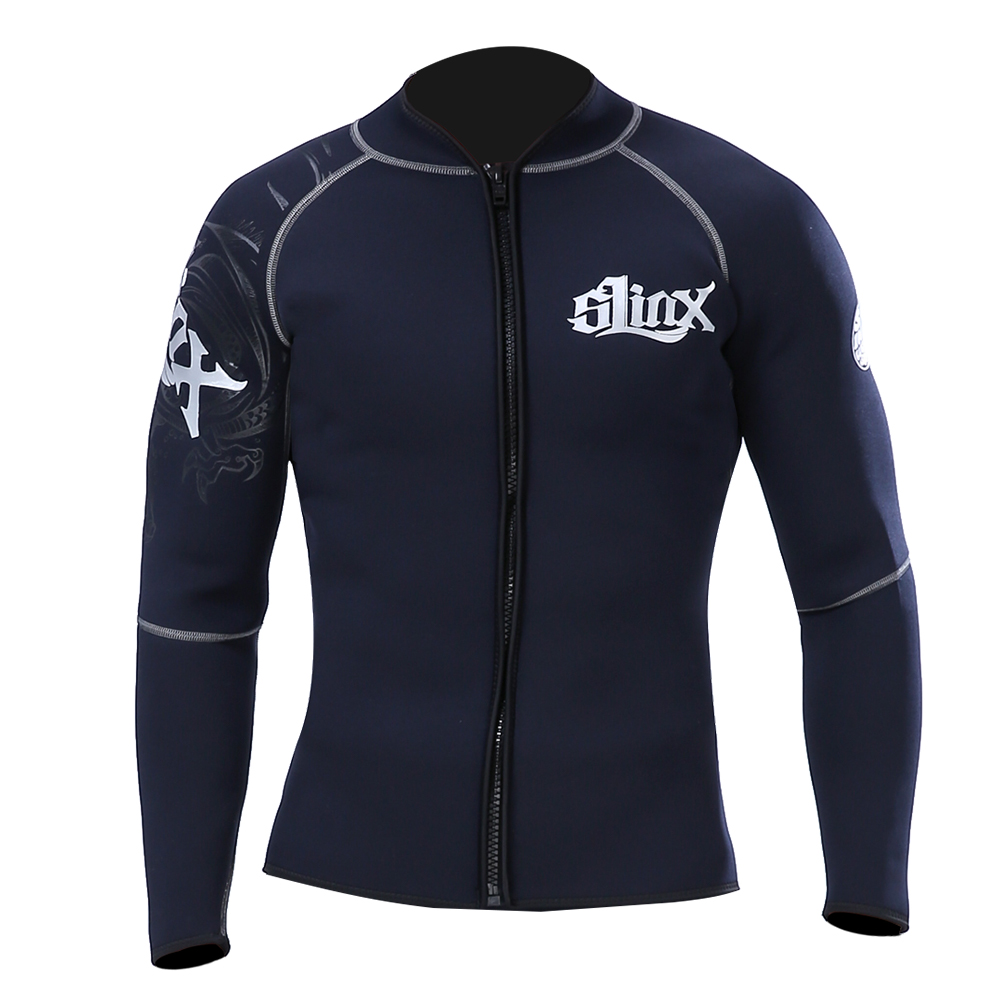 Slinx 3 мм гидрокостюм для дайвинга, куртки для мужчин и женщин, Неопреновая куртка для дайвинга, одежда для кайтсерфинга, костюм на молнии спереди