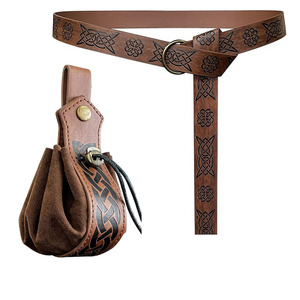Set di Accessori per Costume di Halloween per <span class=keywords><strong>Uomo</strong></span>, Cintura da Cavaliere <span class=keywords><strong>Medievale</strong></span>, Fodero per Spada Vichinga, Borsa Vintage, Accessori per Cosplay per Adulti - Product Image 2