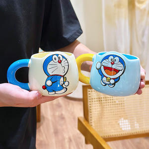 Tasse en céramique Doraemon avec poignée, impression sérigraphique, cadeau pour les couples, les étudiants, les employés de bureau, tasse à lait et à café - Product Image 3