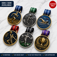 Medalla Deportiva Personalizada para Correr y Nadar, Medallón de Metal con Cinta, Logotipo Personalizado, Recuerdo para Corredores, Venta al Por Mayor