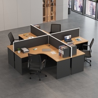 Poste de travail de bureau modulaire ergonomique en forme de L, blanc, moderne, pour 2 à 8 personnes