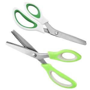 プロの快適な縫製多目的ステンレス鋼ブレードブラントチップ鋸歯状グリップジグザグはさみピンキングシアー - Product Image 3