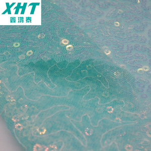 Phổ biến màu sắc tùy chỉnh đàn hồi sequin lưới vải cho sexy beachwear của phụ nữ Bikini - Product Image 3