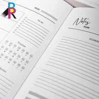 Servicio de Impresión Personalizada, Diario Cosido con Tapa Dura de Papel, Impresión UV, Páginas Interiores Recicladas, para Regalo Navideño, Materiales Sostenibles