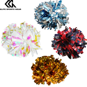 Bán Buôn Cổ Vũ Đội Thực Hành Holographic Cổ Vũ Pom Baton Xử Lý Màu Đỏ Và Màu Xanh Hải Quân Cổ Vũ Pom - Product Image 6