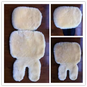 Coussin en peau <span class=keywords><strong>de</strong></span> mouton pour siège auto enfant, taille personnalisée, doublure <span class=keywords><strong>de</strong></span> poussette en peau <span class=keywords><strong>de</strong></span> mouton, antidérapant, fourrure <span class=keywords><strong>de</strong></span> mouton mérinos australien, coussin <span class=keywords><strong>de</strong></span> siège en laine douce - Product Image 4