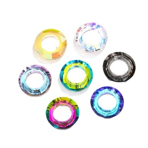 NANTONG Colorful Glass Angel Rings <b>Large</b> Hole <b>Beads</b> For DIY Jewelry Necklace Bracelet Pendant Making Supplies - Product Image 5