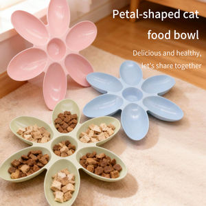 ชามอาหารแมวรูปดอกไม้ 7-in-1 ปี 2026 ผลิตจากพลาสติก PP ปลอดภัยต่ออาหาร ใช้งานง่าย ทำความสะอาดง่าย เหมาะสำหรับลูกแมวและแมวโต เป็นมิตรต่อสิ่งแวดล้อม - Product Image 2
