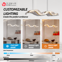 Lustre suspendu en acrylique LED moderne de luxe personnalisé pour la décoration de la salle de séjour de l'hôtel