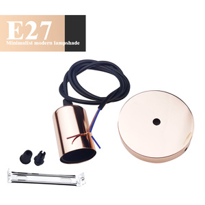 Nhà Máy Outlet hiện đại đơn giản trần ánh sáng mặt dây chuyền trắng đen Rose Gold 10cm cup 1m dây điện và <span class=keywords><strong>E27</strong></span> ổ cắm chủ - Product Image 3