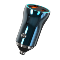 Chargeur de voiture portable mini à double port en alliage d'aluminium à charge rapide pour iPhone Samsung Huawei - Vente flash