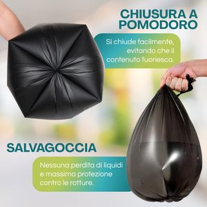 Sacchi Neri per Spazzatura Paluplus 90x120cm 80 Micron Resistenti Grande Capacità per Uso Domestico - Product Image 5