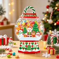 Sachet Doypack en plastique vide réutilisable, motif machine à bonbons thème Noël, pour emballage cadeau de bonbons et faveurs de fête pour enfants, vente en gros