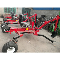 Mesin Pertanian Grosir Mini Backhoe Loader dengan Mesin Bensin & Pompa - Dapat Ditarik Traktor Kapasitas Bucket 3500LB