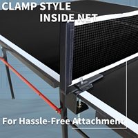 Mesa de tenis de mesa de entretenimiento al aire libre profesional, ruedas plegables de espesor de tablero de 15mm, suministro de fábrica para competición deportiva