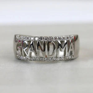 แหวนคุณยายสีโรสโกลด์ประดับคริสตัลไรน์สโตน ของขวัญสำหรับผู้หญิง เครื่องประดับชั้นดี T0957 - Product Image 4