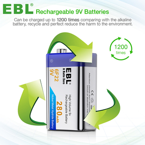 <span class=keywords><strong>EBL</strong></span> - Baterías Recargables NIMH de 9 V en Oferta - Product Image 3