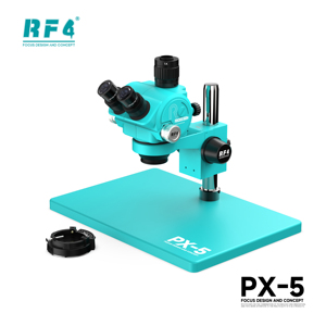 กล้องจุลทรรศน์สเตอริโอแบบสามตา RF4 PX-5 กำลังขยาย 7X-50X สำหรับซ่อมแผงวงจรโทรศัพท์มือ<span class=keywords><strong>ถือ</strong></span> ตรวจสอบการบัดกรี พร้อมพอร์ตเชื่อมต่อกล้อง - Product Image 2