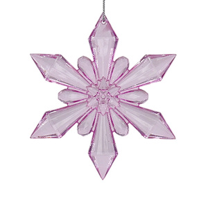 مخصصة عالية الجودة جوهرة شفافة الاكريليك زخرفة شجرة عيد الميلاد ندفة الثلج الكريستال شنقا ديكور المنزل الحزب - Product Image 6