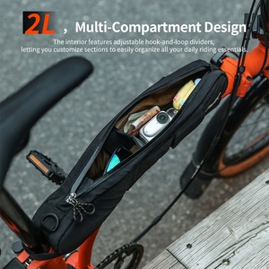 <span class=keywords><strong>Bolsa</strong></span> de cuadro Rhinowalk de 2L <span class=keywords><strong>para</strong></span> bicicleta plegable <span class=keywords><strong>Brompton</strong></span>, <span class=keywords><strong>bolsa</strong></span> de almacenamiento ligera <span class=keywords><strong>para</strong></span> bicicleta con cremallera resistente, perfecta <span class=keywords><strong>para</strong></span> desplazamientos diarios. - Product Image 4