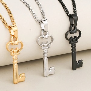 Colgante de Llave Pequeño de Acero Inoxidable, Plateado, Dorado, Negro, con Recubrimiento PVD al Vacío, Accesorios para Joyería DIY - Product Image 6