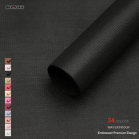 Nouvelle arrivée Direct Factory 100% papier d'emballage gaufré coréen étanche papier d'emballage floral de couleur unie