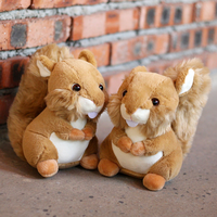 Peluche d'écureuil brun, adorable cadeau d'écureuil, animal de la forêt personnalisé, vente en gros, usine de jouets