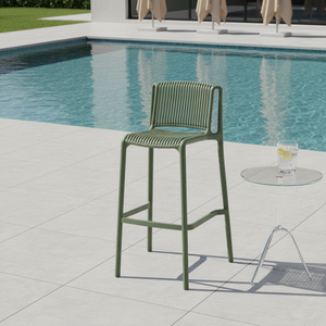 เก้าอี้บาร์พลาสติกแบบซ้อนได้ สไตล์นอร์ดิกมินิมอลทันสมัย สำหรับใช้งานกลางแจ้ง ทนทานต่อน้ำ เป็นมิตรกับสิ่งแวดล้อม เหมาะสำหรับเฟอร์นิเจอร์เชิงพาณิชย์ - Product Image 4