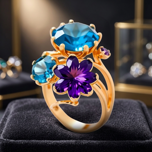 Anillo de Boda Clásico de Plata de Ley 925 con Baño de Rodio y Piedra Preciosa de Cristal Natural de VVLCO JEWELLERY & GEMSTONE - Product Image 4