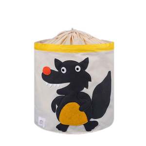 Extra <b>Large</b> Foldable Canvas Clothes Hamper for Nursery <b>Stuffed</b> <b>Animal</b> Storage Basket - Product Image 4
