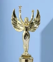 Trophées de concours de beauté en acrylique avec base en marbre, médailles et plaques, plaqués or, durables, logo personnalisé, vente en gros